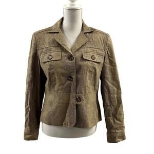 Worthington Snake Skin Print Blazer Size 12P (S)